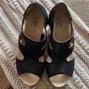 Life Stride  Geometric Cutout Wedge Heel Slingbacks- Heidi size 9 wide cork bottom Photo 3