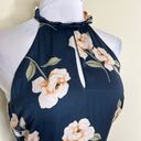 BB Dakota NWT  Gardenia Party Dress 4 Floral Blue Cream Ruffle Mini Tiered Sheath Photo 3