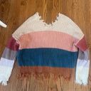 Colorful Knit Sweater Multiple Size M Photo 1