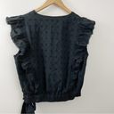 Lost + Wander Arula Black La Luna Eyelet Lace Embroidered Ruffle Blouse A 1X 14 Photo 7