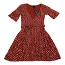 Red, Mini, Polka Dot, Belted Dress Photo 0