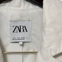 ZARA  White Linen Blazer Jacket Coat Photo 4