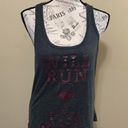 Chin Up Chin-Up Charcoal Will Run For Wine Medium Tank Top Photo 1