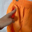 Dolfin Vintage  high waisted nylon shorts Large made in USA pockets neon orange Photo 2