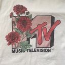 MTV Music Television floral graphic print t Photo 2