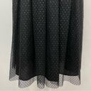 ZARA Glitter Polka Dot Tulle Knee Length Skirt Black Gold Size Small 7736/420 Photo 11