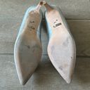 Badgley Mischka  Silver Metallic Leather Crystal Embellished Heels Size: 8 Photo 7