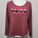 Sundry  pink heather terrycloth LOVE sweatshirt size 2 (medium 8-10) Photo 0