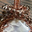 Dendritic Opal smoky quartz wire wrap wrapped pendant copper handmade artisan Orange Photo 6