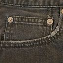 American Eagle  Black Denim Distressed Button Fly Skirt Photo 4