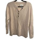 Aerie ✨ Oversized Henley Sz Small Sweater Button Front Beige Cream✨ Photo 4