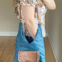 Bueno  boho bag blue and brown braiding Photo 3