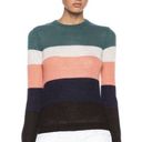 Carven Pullover Multicolor Sweater Striped Colorblock Mohair Wool Womens Size XS Pink Photo 0