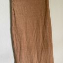 Free People  Skyline Midi Ribbed Front Slit Pull On Beige Trendy Skirt Size XS Photo 7