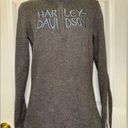 Harley Davidson  Sz S Gray Quarter Zip Knit Pullover Sweater Fair Isle Sleeve Photo 0