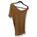 United Colors Of Benetton Vintage  dress one shoulder, stretch, size small, camel Photo 8