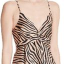 AQUA NWOT |  Tiger Print Peplum Tank Top | SZ S Photo 0