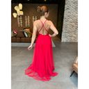 Luxxel NWT  Tulle Maxi Dress Red Size Medium Photo 7