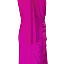 Black Label Magenta Cocktail Bridesmaid Hoco V Neck Dress. Size 2. NWOT. . Photo 3