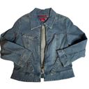 Guess  Vintage Y2K Medium Lightwash Zip Up Stretch Denim Jacket Photo 0