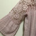 indigo. Rose Maternity dress tunic size S soft pink color roomy beautiful crochet Photo 9