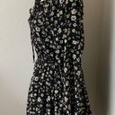 Oddi  Black Floral Printed Balloon SLeeve Elastic Waist Dress Size Small Photo 2