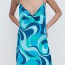 ZARA the Safia blue swirly dress Photo 1