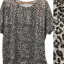 Cathy Daniels CD Daniels Animal Print Iridescent Sequin Blouse 1X Photo 0