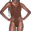 American Apparel XS Nude 3 Cotton Spandex Sleeveless Deep Cut Bodysuit - NWOT Photo 1