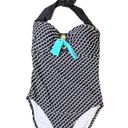 Bleu Rod Beattie NWT  Connect The Dots Black & White Polka Dot Swimsuit Size 6 Photo 1