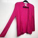 The Loft  Silk Ramie Blend Long Sleeve Open Front Women's Pink Cardigan Size Medium Photo 4