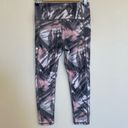 Gaiam  Gray & Pink Patterned Cropped Capri Athletic Leggings Size Small Photo 1