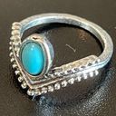 Turquoise stone princess crown ring size 5 Photo 2