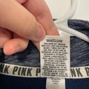 PINK - Victoria's Secret PINK VS VICTORIA'S SECRET Perfect Quarter 1/4 Zip Blue White Colorblock Logo M Photo 9