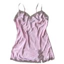 Victoria's Secret Victoria’s Secret women’s L silky pink satin cami slip lace sequin neck trim Photo 4