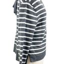 CAbi  Womens M Winward Striped Rope Tie Hoodie Sweatshirt Striped Gray Nautical Photo 3