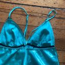 Frederick's of Hollywood Frederick’s of Hollywood Teal Satin Babydoll Lingerie Size Large Photo 3