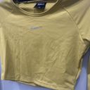 ECHT Women's Mustard Yellow Long Sleeve Crop Top Work Out Shirt Top Sz M Photo 2