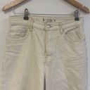 Free People  x We The Free Maggie Straight Jeans Size 28 Cream Button Fly Photo 2