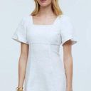 Madewell  Alexi Minidress Women's Size 6 White Linen Blend Flutter Sleeve NWT Photo 0