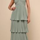 Lulus sage green tiered maxi dress Photo 0