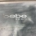 Bebe  Sport Gray Cropped Media Pocket Athletic Leggings Pants M Photo 3