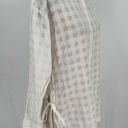 Nordstrom  Collection Oversized Button Up Tunic Shirt Sz S White Checked Cotton Photo 1