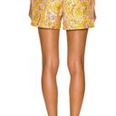 Versace  Pink & Gold Barocco Print Silk Pajama Shorts Photo 2