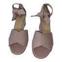 PARKE Marion  Bella Blush Pink Leather Sandal Block Heel Tie Ankle Strap Size 42 Photo 4