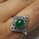 Onyx Green  Ethnic Sterling Silver Gemstone Ring No Stamp Ring size - 6.75 Photo 0