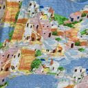 Cynthia Rowley Women's  Greek Island Painting Linen Crop Shirt Size XL EUC #0456 Photo 4