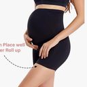 Enerful Women's Maternity Shorts Biker Summer Soft Seamless Pregnancy Yoga Workout Active Short Leggings Over Belly 5"/8" Photo 1