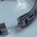 Brighton  Clamper Style Bracelet Magnetic Closure Silver Tone Rhinestone Accents Photo 11