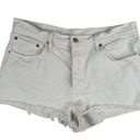 Levi’s Levi's 501 White Denim Button Fly Cutoff Shorts Distressed - Women's Size 31 Photo 0